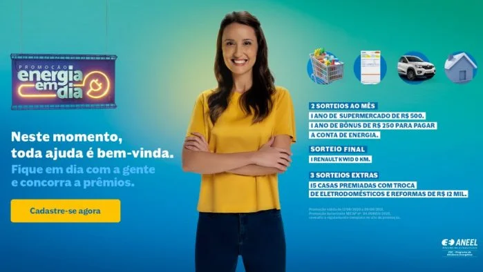 Promoção Energia em Dia sorteia no dia 30 prêmios extras de R$ 12 mil