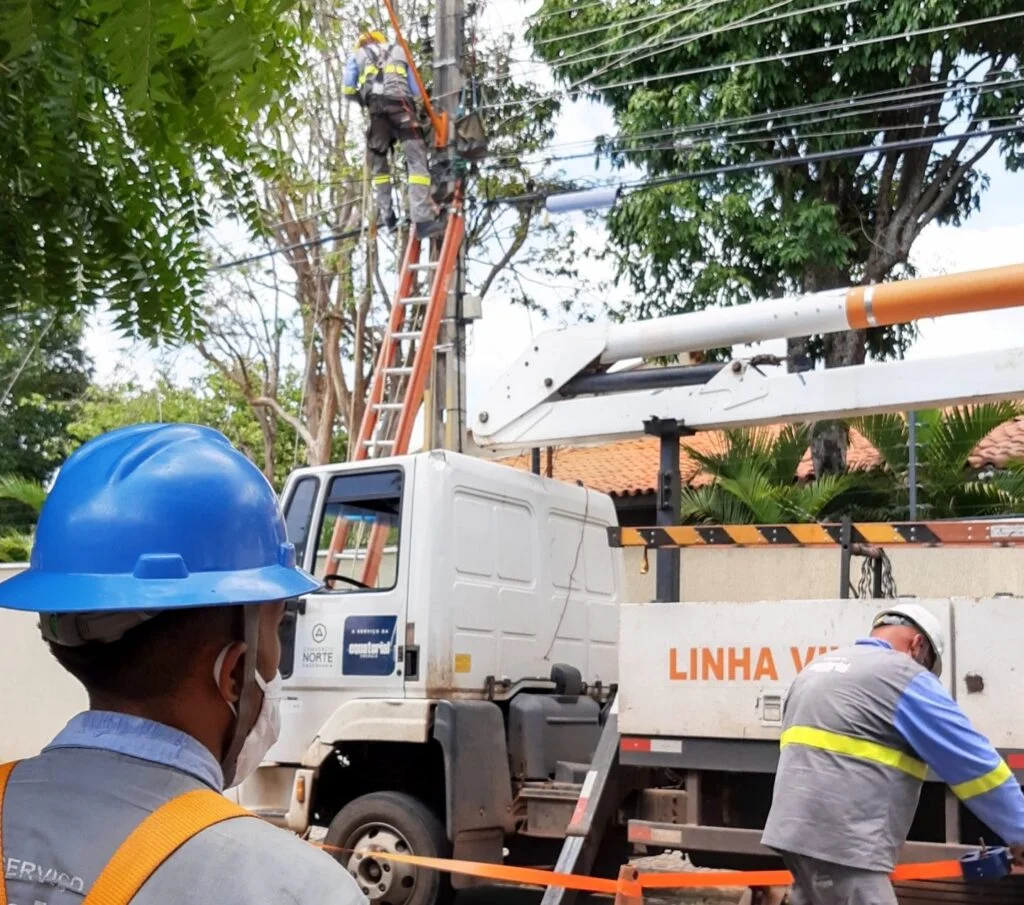 Após forte chuva, árvores na rede provocam falta de energia em Teresina