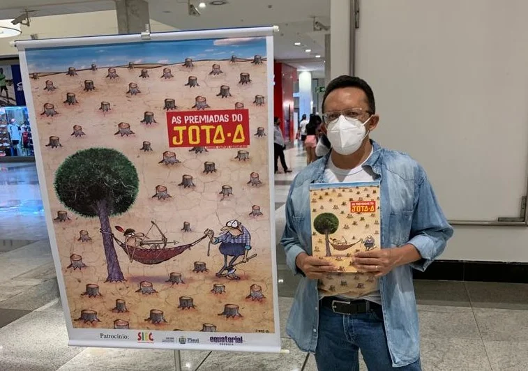 Cartunista Jota A lança livro que reúne premiações ao longo de 32 anos de carreira